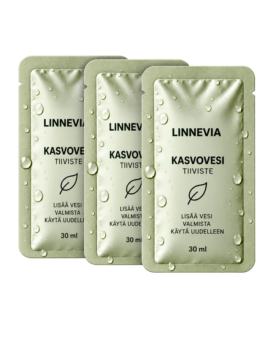 Kolme Linnevia kasvovesitiivistettä